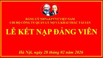 LỄ KẾT NẠP ĐẢNG VIÊN MỚI – CHI BỘ AGRIBANK AMC